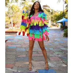 Tipsy Elves Women's Pinata Halloween Costume Dress - Cute Rainbow Costume Dress For Halloween -Halloween Costume Store GUEST 0347335d 25a3 4c27 ace3 a104873e9613