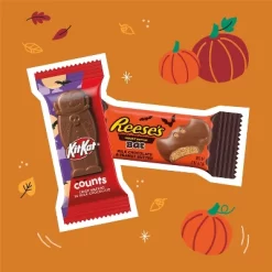 Reese's And Kit Kat Milk Chocolate Halloween Pumpkin Candy Shapes - 18.44oz/30pc -Halloween Costume Store GUEST 045a915a 0c8a 4565 a926 65b297691324