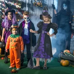 Garvee Bat Witch Dress With Hat--Witch Costume Halloween Party Fancy Dress Up Deluxe Set For Girls -Halloween Costume Store GUEST 059948e0 994f 4308 a2c1 579585283dd8