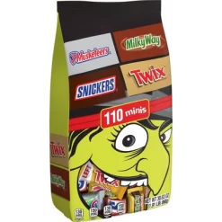 Mars - Twix, Snickers, Milky Way, 3 Musketeers Bulk Halloween Candy Variety Bag - 30.63oz/110ct