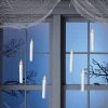 6ct 7" LED Battery Operated Color Changing Hanging Candle Lights Halloween Decorative Prop White - Hyde And EEK! Boutique™