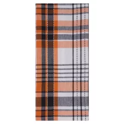 C&F Home Zelda Orange And Black Plaid Halloween Kitchen Towel