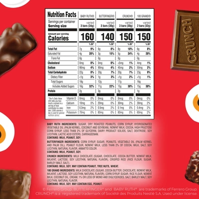 Halloween Butterfinger Assorted Chocolates Candy - 31.8oz/80ct 1 Halloween Butterfinger Assorted Chocolates Candy - 31.8oz/80ct