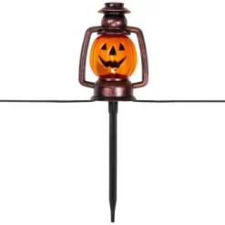 Northlight 16.5" Halloween Flickering Pumpkin Lantern Pathway Markers 3ct - Orange/Black -Halloween Costume Store GUEST 0d5ea6dd 73c5 4939 b636 74bd341f4b61
