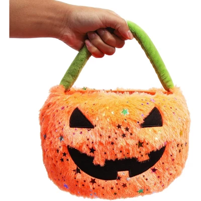 Spooky Central Plush Jack-O-Lantern Trick Or Treat Bag For Halloween Party Decorations (10 X 8.75 In) 1 Spooky Central Plush Jack-O-Lantern Trick Or Treat Bag For Halloween Party Decorations (10 X 8.75 In)