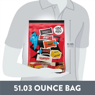 HERSHEY'S Chocolate Assorted Halloween Candy Miniatures - 51.03oz/165pc 6 HERSHEY'S Chocolate Assorted Halloween Candy Miniatures - 51.03oz/165pc - Image 6