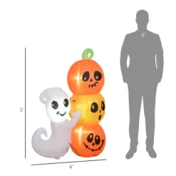 ACEPANO 59.10 In. H Inflatable Halloween Decoration Ghost And Pumpkin For Garden, Lawn, Party & Festival-Orange -Halloween Costume Store GUEST 0e5c901f ed09 43ed ba94 6b6575cee503