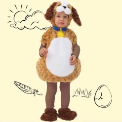 Joyfy Baby Halloween Puppy Costume Suit With Hood, Puppy Costume For Infant, Funny Halloween Animal Role Play Dress Up Party
