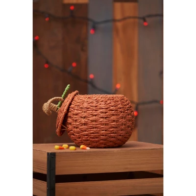 C&F Home Pumpkin Handwoven Halloween Premium Trick Or Treat Candy Basket Container 1 C&F Home Pumpkin Handwoven Halloween Premium Trick Or Treat Candy Basket Container