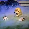 Joyfy Halloween Outdoor Decoration Light-Up Zombie Groundbreaker With Sound, Halloween Decorations For Graveyard Haunted House Lawn Yard Party Decor