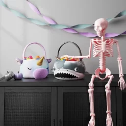 Halloween Unicorn Round Trick Or Treat Decorative Bling Basket - Hyde And EEK! Boutiqueâ„¢