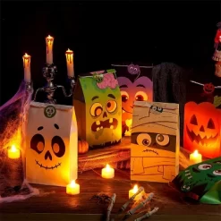 Joyfy Halloween Party Favors 72PCS Halloween Trick Or Treat Candy Bag Pastries Goodie Paper Bags With Stickers For Kids Exchange Supplies 6 Styles -Halloween Costume Store GUEST 11c1bd63 99a9 4da1 8caa 2ea7f532739b