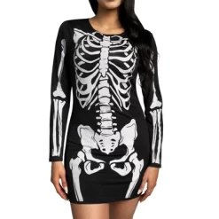 Joyfy Women's Glow In The Dark Skeleton Dress - Halloween Costume For Adults, Spooky Skeleton Bodysuit Party Outfit -Halloween Costume Store GUEST 124c5d6d 2d60 41e8 b8ba 8ff297fbe9a1