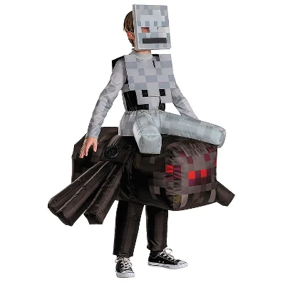 Disguise Minecraft Kids' Spider Jockey Halloween Deluxe Inflatable Costume - Gray - 4-6 1 Disguise Minecraft Kids' Spider Jockey Halloween Deluxe Inflatable Costume - Gray - 4-6