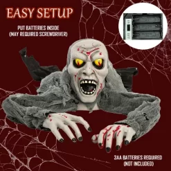 Joyfy Halloween Outdoor Decoration Light-Up Zombie Groundbreaker With Sound, Halloween Decorations For Graveyard Haunted House Lawn Yard Party Decor -Halloween Costume Store GUEST 133fa341 73b0 4ef9 8f2b a34864bc28e2