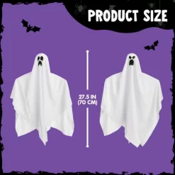 Joyfy 5 Pcs Halloween 27.5'' Hanging Ghost Decoration,Halloween Decor,Front Yard Patio Lawn Garden Outdoor And Holiday Porch Haunted House Tree Décor -Halloween Costume Store GUEST 1581d568 3cb9 40fe b1aa a933520af627