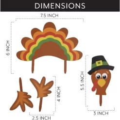 Decorae Halloween Pumpkin Decorating Kit, Turkey Set, 4 Reusable Metal Accessories For Fall Pumpkin Face Decorating W/ Turkey Body Parts -Halloween Costume Store GUEST 170c7fc3 4b61 459a 95d5 7ad61f9eee99
