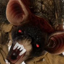 Outsunny 28" Life Size Outdoor Halloween Decorations Hanging Bat Opening Month, Animated Prop With Sound And Motion Activated Light Up Eyes -Halloween Costume Store GUEST 17ff86a3 111b 41f8 9554 eb7f7679d25c