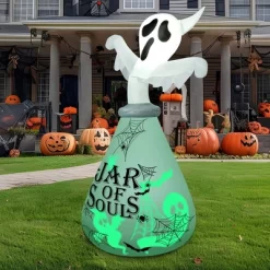 Joyfy 6FT Halloween Inflatable Outdoor Decoration, Inflatable Ghost In The Jar With Projecting For Halloween Party Outdoor Garden Lawn Yard Decoration -Halloween Costume Store GUEST 1982ad17 75da 45e2 9293 a7be299be943