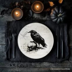 Gothic Elegance Set Of 4 Plates With Real Gold Trim, Halloween Tableware Collection For Salad, Dessert, Appetizer, And Side Plates| OrnamentallyYou -Halloween Costume Store GUEST 19c0e9eb 4b4e 4f5e a1f0 c151a6faa092