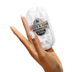 Olive & June Press-On Fake Nails - M Oval - Puffy Sparkle - 42ct