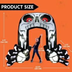 Joyfy 8 FT Tall Halloween Inflatable Outdoor Decoration, Giant Skeleton With Hands Grabbing Archway Inflatable For Halloween Yard Garden Lawn Decor -Halloween Costume Store GUEST 20b3ae4b 5f7f 40ab a984 5184d45d6726