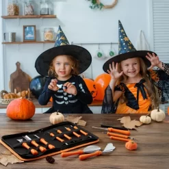 Joyfy 12 Pcs Halloween Pumpkin Carving Kit With Handbag, 12 Stainless Steel Double-sided Sculpting Tools For DIY Kids Party Decor Craft Supplies -Halloween Costume Store GUEST 21022b3f 6de3 4643 9d96 048da59d0d0d