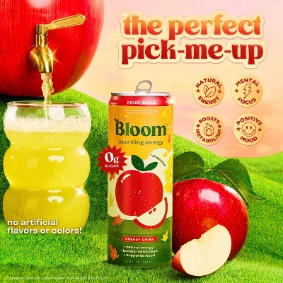 Bloom Crisp Apple Energy Drink - 12 Fl Oz Can 2 Bloom Crisp Apple Energy Drink - 12 Fl Oz Can - Image 2