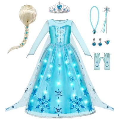 Joyfy Halloween Ice Princess Dress Costume For Girls Kids , Light-Up Princess Dress Up Cosplay Party Decor, Sequin Gown For Birthday 1 Joyfy Halloween Ice Princess Dress Costume For Girls Kids , Light-Up Princess Dress Up Cosplay Party Decor, Sequin Gown For Birthday
