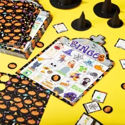 Joyfy 28 Players Halloween Bingo Game Cards, Halloween Party Favors Adults Kids Indoor Card Games For Classroom School Family Group Activities -Halloween Costume Store GUEST 21e3f368 f31d 41cc 96b2 5bf66313edff