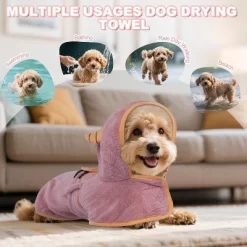 Dog Robes For After Bath - Super Absorbent & Fast Drying Coat With Hood, Bath Towels For Drying Dogs Small, Puppy Bathrobe Beach Essentials -Halloween Costume Store GUEST 21f20180 5167 431a b606 a539b72bc772