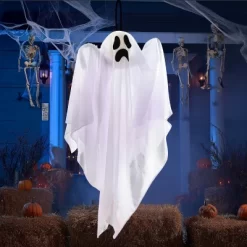 Joyfy 3Pcs Halloween Hanging Ghosts Outdoor Decorations, 27.5in White Flying Ghost Halloween Party Decor For Front Yard Patio Lawn Garden Trees -Halloween Costume Store GUEST 23d2efbc 079e 4040 a34a b223aae84dbc