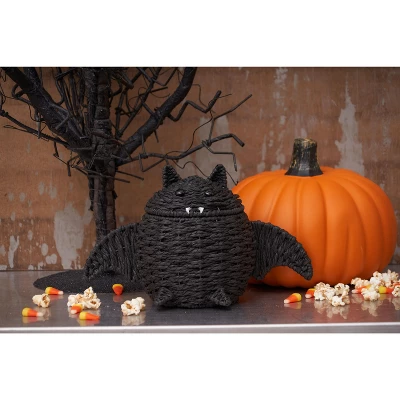 C&F Home Bat Handwoven Halloween Premium Trick Or Treat Candy Basket Container 1 C&F Home Bat Handwoven Halloween Premium Trick Or Treat Candy Basket Container