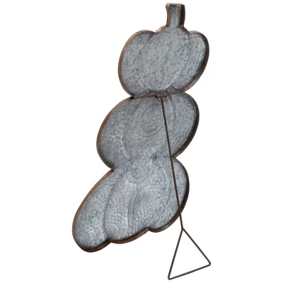 Northlight Boo! Stacked Pumpkins Metal Halloween Porch Sign - 28" - Silver 9 Northlight Boo! Stacked Pumpkins Metal Halloween Porch Sign - 28" - Silver - Image 9