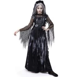 Joyfy Girls Princess Costume Halloween, Elegant Black Dress Halloween Costumes Outfit With Headband For Kids Halloween Ghost Role Play Party -Halloween Costume Store GUEST 2d28dcb1 eee6 42e8 aef2 9c93cf1ec462