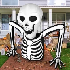 Joyfy 5.5 FT Halloween Inflatables Outdoor Decorations, Inflatable Skeleton Ground Breaker With LEDs For Halloween Party Yard Garden Lawn Decorations -Halloween Costume Store GUEST 2e1d5165 b40e 40c2 a5f8 cda6a310c2e5