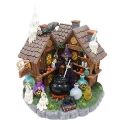 Enchanted Witch Cottage Lighted Figurine, 10" LED Halloween Decor Statue With Cauldrons And Ravens| OrnamentallyYou -Halloween Costume Store GUEST 2f334e2a 9235 4598 bba3 306b3e800179