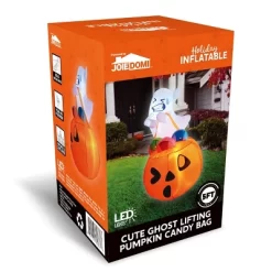 Joyfy 5 FT Halloween Inflatables Outdoor Decorations, Inflatable Cute Ghost Lift Pumpkin Candy Bag With LEDs For Halloween Yard Garden Lawn Decoration -Halloween Costume Store GUEST 32274c68 974e 4287 8d56 76cadeb5cd9d