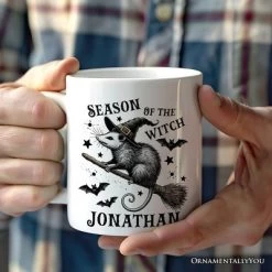 Funny Opossum Witch With Broom Mug, Vintage Halloween Gift (Non-Custom Only)| OrnamentallyYou -Halloween Costume Store GUEST 32383be5 b99d 4cae 97c6 0cd126763dca