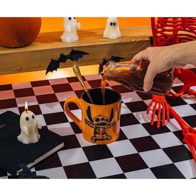 Silver Buffalo Disney Lilo & Stitch Skeleton Wax-Resist Ceramic Pottery Mug | 14 Ounces 3 Silver Buffalo Disney Lilo & Stitch Skeleton Wax-Resist Ceramic Pottery Mug | 14 Ounces - Image 3