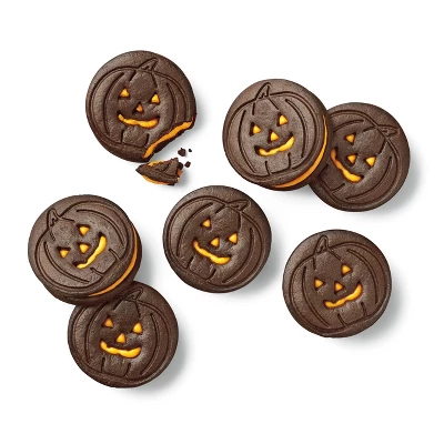 Halloween Chocolate Sandwich Cookies With Orange Crème - 10.5oz - Favorite Day™ 2 Halloween Chocolate Sandwich Cookies With Orange Crème - 10.5oz - Favorite Day™ - Image 2