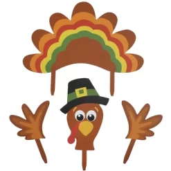 Decorae Halloween Pumpkin Decorating Kit, Turkey Set, 4 Reusable Metal Accessories For Fall Pumpkin Face Decorating W/ Turkey Body Parts -Halloween Costume Store GUEST 37ab4979 b037 4a6f af9a 8ed0b28eef85