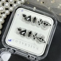 Vynxaria Black Stylish Press-On Nails For A Perfect Finish Size M -Halloween Costume Store GUEST 3aba1b79 20f1 4bdf 96b0 020765c73648