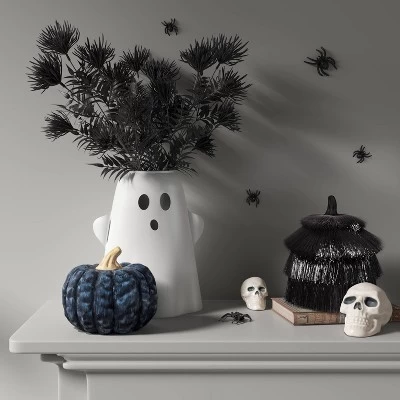 13.75" Large Metal Ghost Planter Halloween Decorative Prop White - Hyde And EEK! Boutique™ 1 13.75" Large Metal Ghost Planter Halloween Decorative Prop White - Hyde And EEK! Boutique™