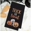 C&F Home Trick Or Treat Pumpkins Embroidered Woven Halloween Kitchen Towel