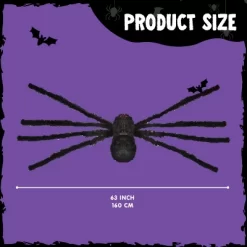Joyfy 3pcs Halloween 63'' Hairy Huge Realistic Spiders, Indoor Outdoor And Yard Creepy Decor,Halloween Party Garden Haunted House Decorations -Halloween Costume Store GUEST 40ccab1d 6c84 41f5 9a0e 34ff33c487b1