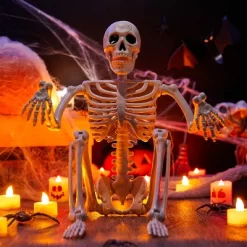 Joyfy 1/2 PCS 24" Posable Skeleton Halloween Decorative Props For Indoor/Outdoor Halloween Decorations, Graveyard Haunted House Spooky Scene Party 11 Joyfy 1/2 PCS 24" Posable Skeleton Halloween Decorative Props For Indoor/Outdoor Halloween Decorations, Graveyard Haunted House Spooky Scene Party -Halloween Costume Store GUEST 41182a6a 0a5a 4520 945e b34e1647ec90