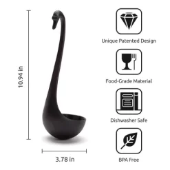 Ototo Swanky Swan Floating Ladle Plastic Soup Spoon Black -Halloween Costume Store GUEST 415ca398 f18a 440a 8d58 89374f53a86a