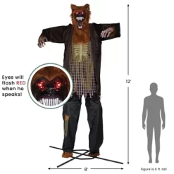 Northlight Huge Lighted And Animated Talking Werewolf Commercial Outdoor Halloween Decoration - 12' -Halloween Costume Store GUEST 42620423 4c79 42a4 a474 447af33ae614