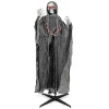 Costway 6.4 FT Standing Grim Reaper Halloween Animatronic Decoration With Light Up Eyes